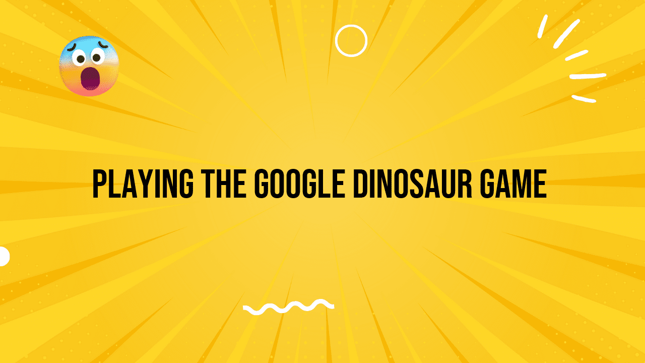 google dinosaur game play